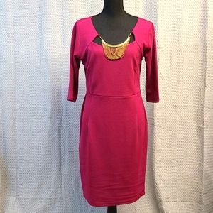 NWOT Route Pink 3/4 Sleeve Dress